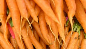 LONDON, ENGLAND - MAY 13: Fresh carrots and onions are seen in the kitchens at The Ritz London on May 13, 2021 in London, England. After closing its doors in the middle of December, The Ritz London is preparing to welcome guests on May 17, when coronavirus restrictions will be eased to allow hotels across the United Kingdom to re-open. (Photo by Leon Neal/Getty Images)