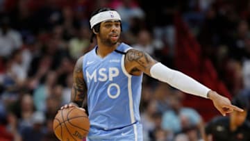D'Angelo Russell of the Minnesota Timberwolves. (Photo by Michael Reaves/Getty Images)
