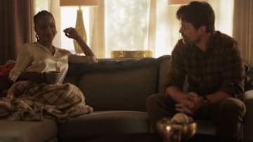 FOUND -- "Missing While Indigenous" Episode 107 -- Pictured: (l-r) Shanola Hampton as Gabi Mosely, Brett Dalton as Detective Mark Trent -- (Photo by: Steve Swisher/NBC)