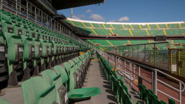 PALERMO, ITALY - MARCH 11: A general view of a empty Renzo Barbera stadium on March 11, 2020 in Palermo, Italy. The Italian government has imposed unprecedented restrictions on its 60 million people as it expanded its emergency Coronavirus (Covid-19) lockdown nationwide. The number of confirmed Covid-19 cases in Italy has passed 12, 000 with the death toll rising to 827 (Photo by Tullio Puglia/Getty Images)