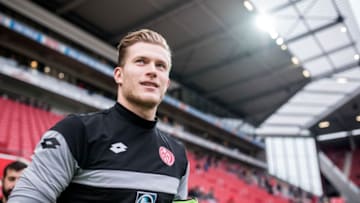 MAINZ, GERMANY - FEBRUARY 28: Loris Karius of 1. FSV Mainz 05 during the first bundesliga match between 1. FSV Mainz 05 and Bayer Leverkusen at Coface Arena on February 28, 2016 in Mainz, Germany. (Photo by Alexander Scheuber/Bongarts/Getty Images)