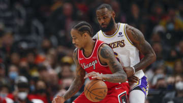 DeMar DeRozan, LeBron James, Chicago Bulls (Credit: Kamil Krzaczynski-USA TODAY Sports)