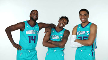 Charlotte Hornets Michael Kidd-Gilchrist, Malik Monk and PJ Washington (Photo by Kent Smith/NBAE via Getty Images)