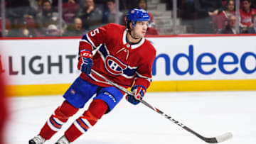MONTREAL, QC - JANUARY 27: Look on Montreal Canadiens center Ryan Poehling (25) during the Washington Capitals versus the Montreal Canadiens game on January 27, 2020, at Bell Centre in Montreal, QC (Photo by David Kirouac/Icon Sportswire via Getty Images)
