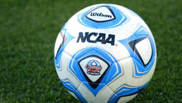 General view of a game ball before the a College Cup semifinal. USA Today.