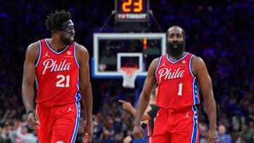 Philadelphia 76ers, Joel Embiid James Harden (Photo by Mitchell Leff/Getty Images)