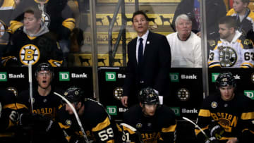 BOSTON, MA - FEBRUARY 11: Interim head coach of the Boston Bruins Bruce Cassidy looks on during the first period against the Vancouver Canucks at TD Garden on February 11, 2017 in Boston, Massachusetts. (Photo by Maddie Meyer/Getty Images)