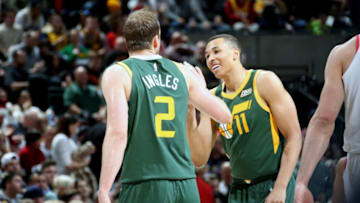 SALT LAKE CITY, UT - DECEMBER 25: Dante Exum #11 of the Utah Jazz smiles during a game against the Portland Trail Blazers on December 25, 2018 at vivint.SmartHome Arena in Salt Lake City, Utah. Copyright 2018 NBAE (Photo by Melissa Majchrzak/NBAE via Getty Images)