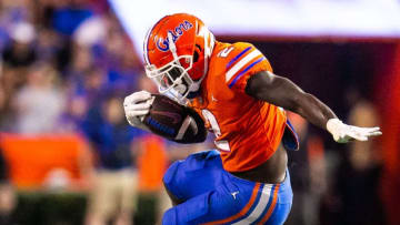 Florida Gators running back Montrell Johnson (2) in the second quarter. Thursday afternoon, April 14, 2022. [Doug Engle/Ocala Star Banner]2022