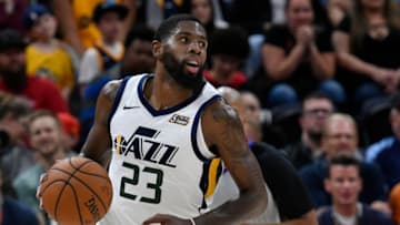 SALT LAKE CITY, UT - OCTOBER 05: Royce O'Neale #23 of the Utah Jazz brings the ball up court in a preseason NBA game against the Adelaide 36ers at Vivint Smart Home Arena on October 5, 2018 in Salt Lake City, Utah. (Photo by Gene Sweeney Jr./Getty Images)
