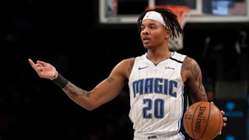 NEW YORK, NEW YORK - FEBRUARY 24: (NEW YORK DAILIES OUT) Markelle Fultz #20 of the Orlando Magic in action against the Brooklyn Nets at Barclays Center on February 24, 2020 in New York City. The Magic defeated the Nets 115-113. NOTE TO USER: User expressly acknowledges and agrees that, by downloading and or using this photograph, User is consenting to the terms and conditions of the Getty Images License Agreement. (Photo by Jim McIsaac/Getty Images)