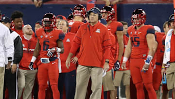 TUCSON, AZ - NOVEMBER 25: Head coach Rich Rodriguez of the Arizona Wildcats watches from the sidelines during the Territorial Cup college football game against the Arizona State Sun Devils at Arizona Stadium on November 25, 2016 in Tucson, Arizona. (Photo by Christian Petersen/Getty Images)