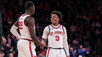 St. John's basketball players Esahia Nyiwe and Stef Smith (Wendell Cruz-USA TODAY Sports)