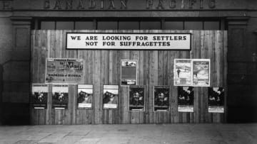 An anti-suffragette in central London.