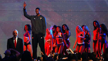 TORONTO, ON - FEBRUARY 14: Chris Bosh of the Miami Heat and Eastern Conference is introduced during the NBA All-Star Game 2016 at the Air Canada Centre on February 14, 2016 in Toronto, Ontario. NOTE TO USER: User expressly acknowledges and agrees that, by downloading and/or using this Photograph, user is consenting to the terms and conditions of the Getty Images License Agreement. (Photo by Elsa/Getty Images)