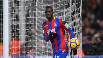 LONDON, ENGLAND - NOVEMBER 25: Christian Benteke of Crystal Palace in action during the Premier League match between Crystal Palace and Stoke City at Selhurst Park on November 25, 2017 in London, England. (Photo by Mike Hewitt/Getty Images)