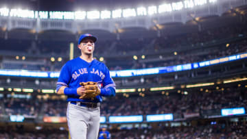 NEW YORK - AUGUST 16: Troy Tulowitzki #2 of the Toronto Blue Jays looks on during the game against the New York Yankees at Yankee Stadium on August 16, 2016 in the Bronx borough of New York City. (Photo by Rob Tringali/SportsChrome/Getty Images)