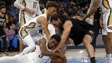 New Orleans Pelicans guard Dyson Daniels (11) forward Herbert Jones (5) Credit: Petre Thomas-USA TODAY Sports