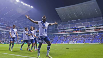Puebla's Kevin Velasco can celebrate all over again after his goal – and his team's victory over Tijuana – was reinstated, after a bizarre ruling by Liga MX was overturned by TAS. (Photo by Jam Media/Getty Images)
