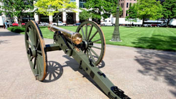 COLUMBUS, OH - MAY 16: Civil War Cannon at Capitol Square on May 16, 2014 in Columbus, Ohio. (Photo By Raymond Boyd/Getty Images)