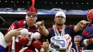 Sep 28, 2014; Houston, TX, USA; Houston Texans fans before the game against the Buffalo Bills at NRG Stadium. Mandatory Credit: Kevin Jairaj-USA TODAY Sports