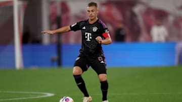 Bayern Munich midfielder Joshua Kimmich annoyed by team's performance away at RB Leipzig. (Photo by Alexander Hassenstein/Getty Images)