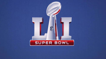 HOUSTON, TX - FEBRUARY 01: The Super Bowl 51 logo is seen following a press conference held by NFL Commissioner Roger Goodell (not pictured) at the George R. Brown Convention Center on February 1, 2017 in Houston, Texas. (Photo by Tim Bradbury/Getty Images)
