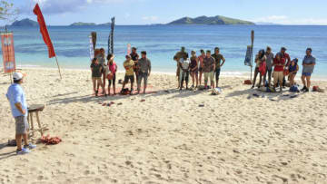 "Survivor Jackpot" - Jeff Probst addresses the three newly formed tribes on the third episode of SURVIVOR: Game Changers, airing Wednesday, March 15 (8:00-9:00 PM, ET/PT) on the CBS Television Network. Photo: Jeffrey Neira/CBS Entertainment ÃÂ©2017 CBS Broadcasting, Inc. All Rights Reserved.