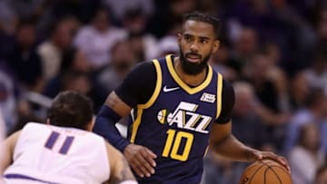 Ricky Rubio, Phoenix Suns. Mike Conley, Utah Jazz. (Photo by Christian Petersen/Getty Images)