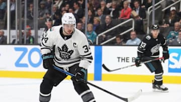 SAN JOSE, CALIFORNIA - JANUARY 26: Auston Matthews #34 of the Toronto Maple Leafs skates against the Metropolitan Division All-Stars during the 2019 Honda NHL All-Star Game at SAP Center on January 26, 2019 in San Jose, California. (Photo by Bruce Bennett/Getty Images)