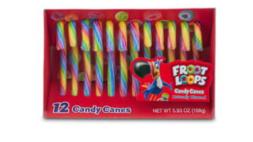 Froot Loops Candy Canes are making the holidays sweeter, photo provided by Kellogg's
