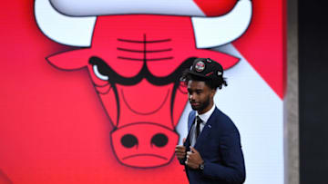 NEW YORK, NEW YORK - JUNE 20: Coby White reacts after being drafted with the eighth overall pick by the Chicago Bulls during the 2019 NBA Draft at the Barclays Center on June 20, 2019 in the Brooklyn borough of New York City. NOTE TO USER: User expressly acknowledges and agrees that, by downloading and or using this photograph, User is consenting to the terms and conditions of the Getty Images License Agreement. (Photo by Sarah Stier/Getty Images)