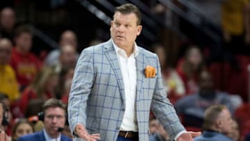 COLLEGE PARK, MD - DECEMBER 07: Head coach Brad Underwood of the Illinois Fighting Illini reacts during the first half of the game against the Maryland Terrapins at Xfinity Center on December 7, 2019 in College Park, Maryland. (Photo by Scott Taetsch/Getty Images)