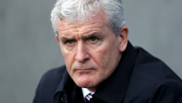 COVENTRY, ENGLAND - JANUARY 06: Mark Hughes, Manager of Stoke City looks on prior to The Emirates FA Cup Third Round match between Coventry City and Stoke City at Ricoh Arena on January 6, 2018 in Coventry, England. (Photo by Matthew Lewis/Getty Images)