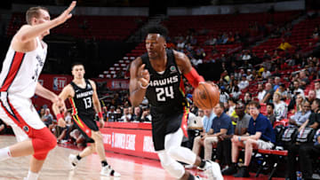 Bruno Fernando #24 of the Atlanta Hawks (Photo by Garrett Ellwood/NBAE via Getty Images)