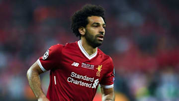 KIEV, UKRAINE - MAY 26: Mohamed Salah of Liverpool looks on during the UEFA Champions League final between Real Madrid and Liverpool on May 26, 2018 in Kiev, Ukraine. (Photo by David Ramos/Getty Images)