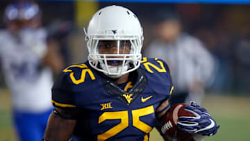 MORGANTOWN, WV - NOVEMBER 05: Justin Crawford #25 of the West Virginia Mountaineers in action against the Kansas Jayhawks at Mountaineer Field on November 5, 2016 in Morgantown, West Virginia. (Photo by Justin K. Aller/Getty Images)