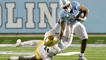 CHAPEL HILL, NORTH CAROLINA - NOVEMBER 27: Javonte Williams #25 of the North Carolina Tar Heels (Photo by Grant Halverson/Getty Images)