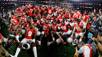 ARLINGTON, TX - DECEMBER 29: The Ohio State Buckeyes (Photo by Ron Jenkins/Getty Images)