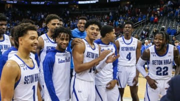 Dec 12, 2021; Newark, New Jersey, USA; The Seton Hall Pirates at Prudential Center. Mandatory Credit: Wendell Cruz-USA TODAY Sports