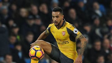MANCHESTER, ENGLAND - DECEMBER 18: Theo Walcott of Arsenal during the Premier League match between Manchester City and Arsenal at Etihad Stadium on December 18, 2016 in Manchester, England. (Photo by David Price/Arsenal FC via Getty Images)