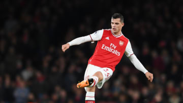 LONDON, ENGLAND - OCTOBER 27: Granit Xhaka of Arsenal during the Premier League match between Arsenal FC and Crystal Palace at Emirates Stadium on October 27, 2019 in London, United Kingdom. (Photo by David Price/Arsenal FC via Getty Images)