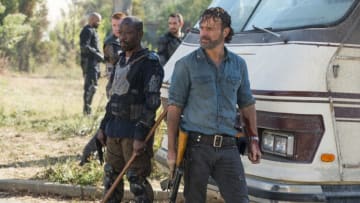 Lennie James as Morgan Jones, Andrew Lincoln as Rick Grimes - The Walking Dead _ Season 7, Episode 16 - Photo Credit: Gene Page/AMC