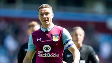 BIRMINGHAM, ENGLAND - MAY 07: James Chester of Aston Villa during the Sky Bet Championship match between Aston Villa and Brighton
