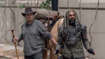 Khary Payton as Ezekiel, Josh McDermitt as Dr. Eugene Porter - The Walking Dead _ Season 10, Episode 15 - Photo Credit: Jace Downs/AMC