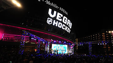 LAS VEGAS, NV - NOVEMBER 22: A general view of the Las Vegas NHL team name Unveiling ceremony on November 22, 2016, at The Park at T-Mobile Arena in Las Vegas, NV. (Photo by Josh Holmberg/Icon Sportswire via Getty Images)