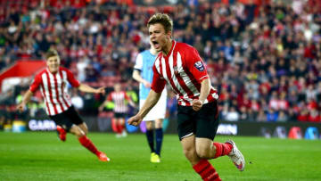 SOUTHAMPTON, ENGLAND - APRIL 20: Ryan Seager of Southampton celebrates after scoring to make it 1-0 during the Under 21 Premier League Cup Final Second Leg match between Southampton and Blackburn Rovers at St Mary's Stadium on April 20, 2015 in Southampton, England. (Photo by Jordan Mansfield/Getty Images)