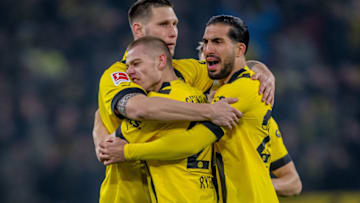 Julian Ryerson celebrates after scoring. (Photo by Markus Gilliar - GES Sportfoto/Getty Images)