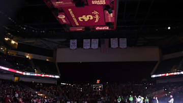Mar 5, 2016; Los Angeles, CA, USA; A general view as the power goes out during the college basketball game between the Southern California Trojans and the Oregon Ducks at Galen Center. Mandatory Credit: Richard Mackson-USA TODAY Sports