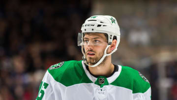 TORONTO, ON - NOVEMBER 1: Jason Dickinson #16 of the Dallas Stars looks on against the Toronto Maple Leafs during the first period at the Scotiabank Arena on November 1, 2018 in Toronto, Ontario, Canada. (Photo by Kevin Sousa/NHLI via Getty Images)